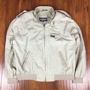 Vintage Members Only Cream Military Bomber Jacket
